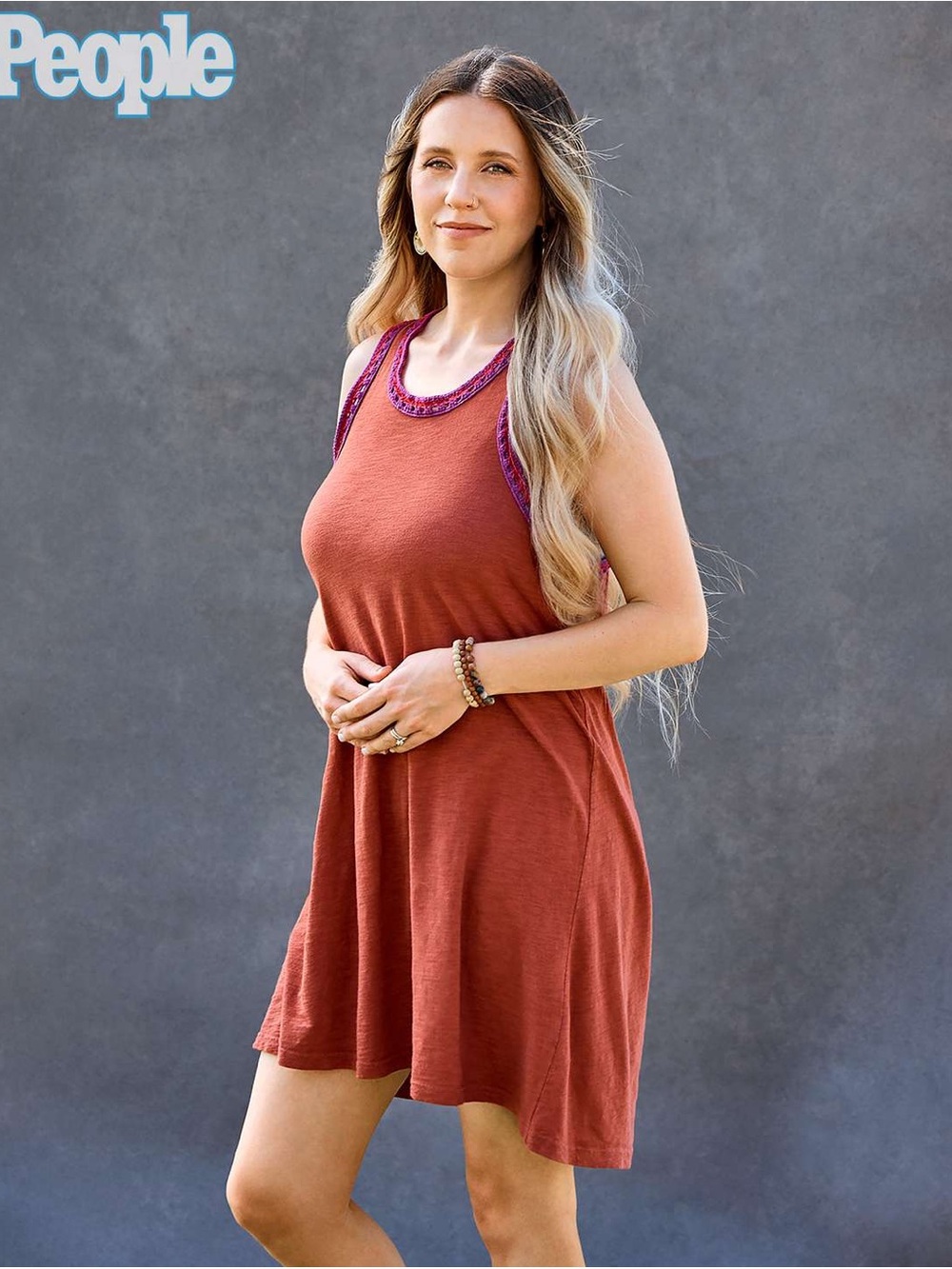 MWT SOFT Natural Life crochet sleeveless tank 100% cotton tunic dress size multi